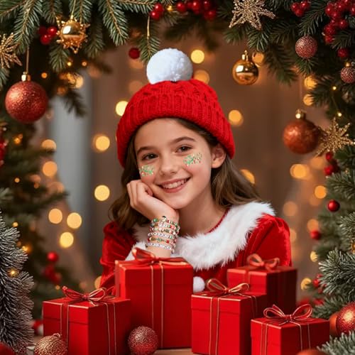 Christmas Glitter Stick & 6 Bracelets Set - Face Body Hair