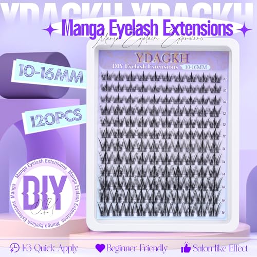 Manga Eyelash Clusters - 10-16mm Spiky Anime Lash Extensions