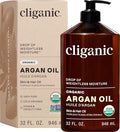 Cliganic Organic Argan Oil 32oz - Pure Cold Pressed for Hair & Skin
