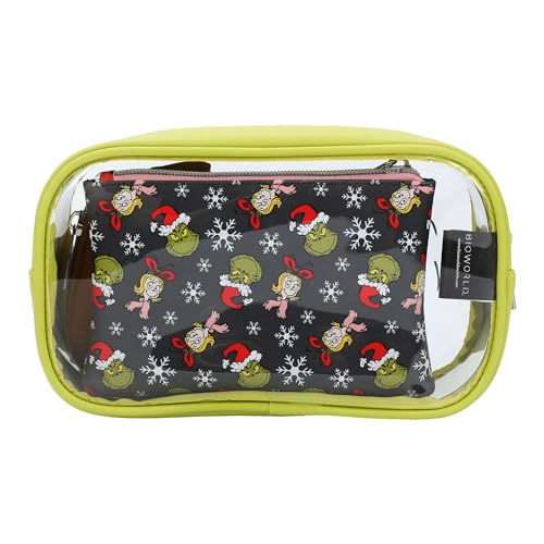 Bioworld Dr. Seuss Grinch Travel Cosmetic Bags - Set of 3