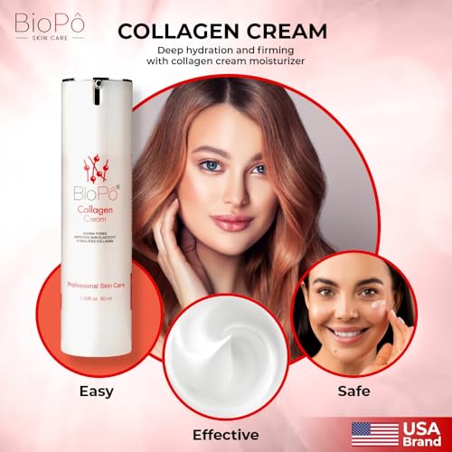Collagen Firming Cream, Shrinks Pores, Enhances Skin Elasticity, Stimulates Collagen Regeneration ? Anti-Aging, Firming & Tightening Day & Night Moisturizer, 50 ml | Made in USA