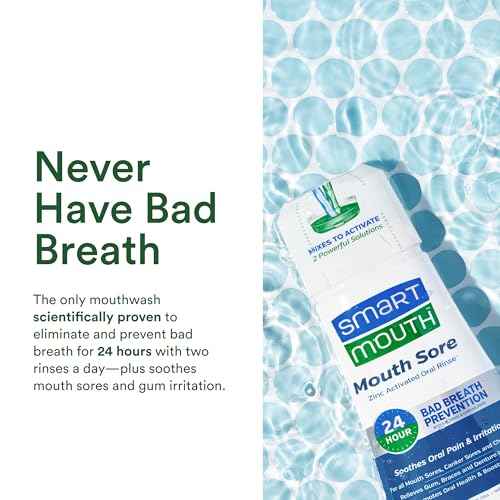 SmartMouth Mouth Sore Zinc Activated Oral Rinse 10.82oz, 2 Pack