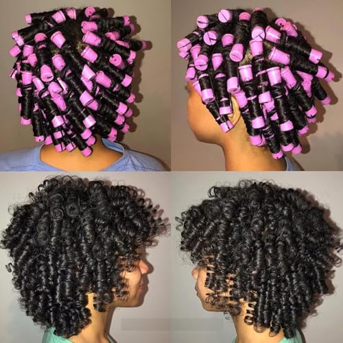 60 Pcs Perm Rods Set for Natural Hair - 3 Sizes Cold Wave Rods