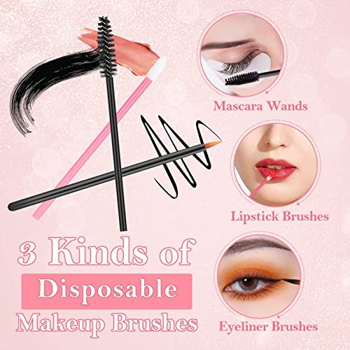 Disposable Makeup Applicators Kit with Mixing Tray & Brushes