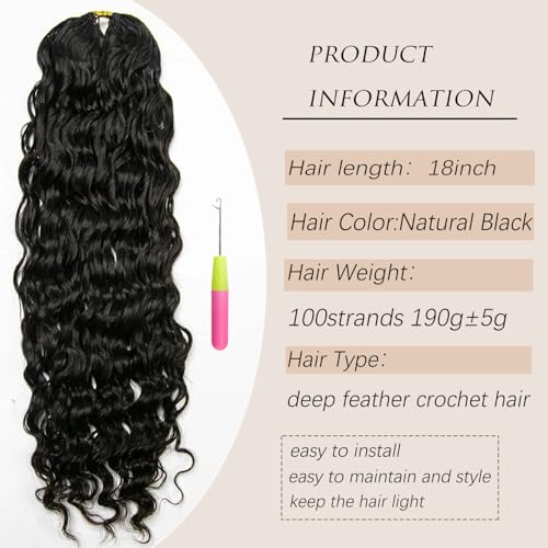 IAMFUPO Miracle Knots Crochet Hair 18" for Black Women - 100 Strands