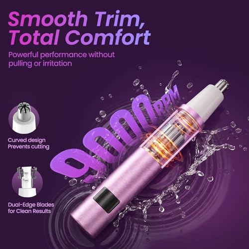Nose & Ear Hair Trimmer with Rechargeable Battery & LED Display