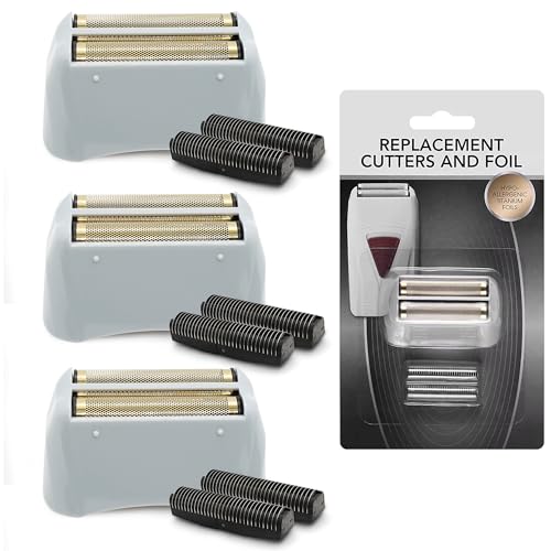 3 Pack for Shaver Foil TS-1 TS-2, Pro Shaver Replacement and Cutters Compatible with Andis ProFoil Lithium foil Shaver, Replacement Blades and Foil