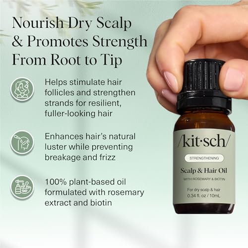Kitsch Rosemary Hair & Scalp Oil with Biotin - Pre-Wash Hair Treatment, 10ml