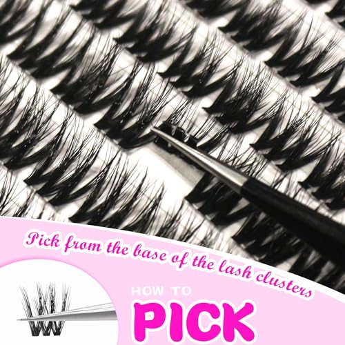 GAQQI 3D Lash Clusters 110pcs - 10-14mm Wispy Volume Extensions