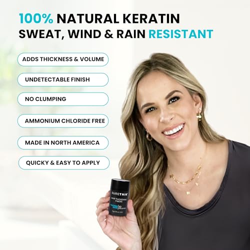 SURETHIK Keratin Hair Thickening Fibers 15g Black