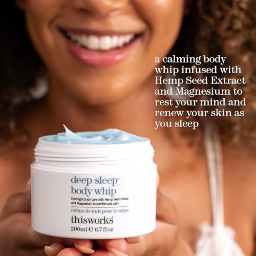 THISWORKS Deep Sleep Body Whip ? Ultra-Rich Nighttime Body Moisturizer with Shea Butter, Magnesium & Essential Oils ? Nourishes Skin & Promotes Restful Sleep ? 200ml