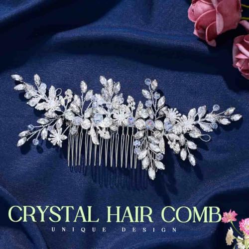 Silver Rhinestone Bridal Hair Comb | Wedding Headpiece