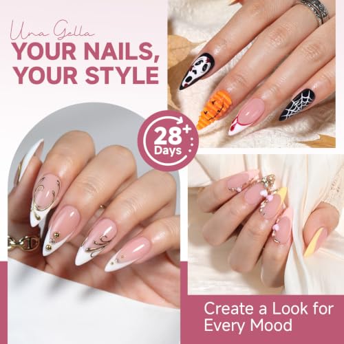 UNA GELLA Medium Stiletto Gel Nail Tips 312Pcs - B0-Medium Stiletto Edition