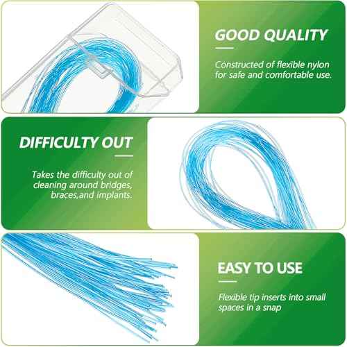 Floss Threaders, Orthodontic Threader, Ultraclean Access Tool for Maintaining Oral Health with Braces, Bridges, and Implants 500 Count (5Pack)