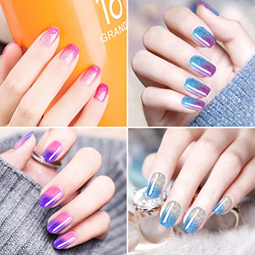 Croitout Jelly Gel Nail Polish Fall Colors, Crystal Translucent Gel Polish Set, Trendy Pigmented Daily Gel Nail Kit, UV LED Soak Off Nail Polish Gel, Best Gift for Women Girlfriend 6 x 7.3ML