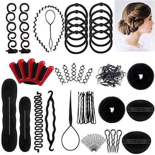 Hair Styling Tool Kit - DIY Braiding Accessories Set (28 pcs)