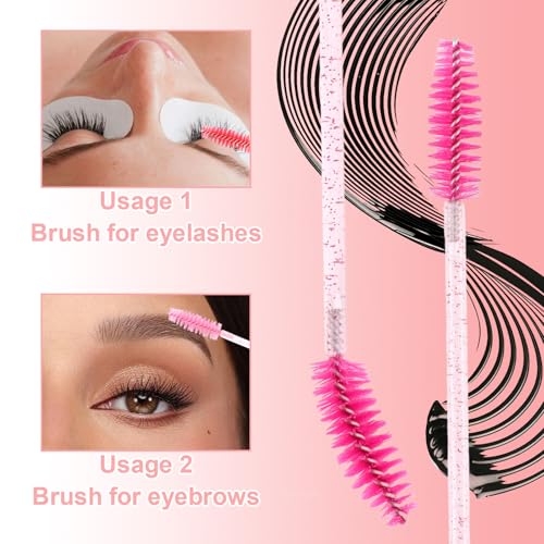 Disposable Eyelash Brush Spoolies 500PCS for Makeup & Lash Extensions