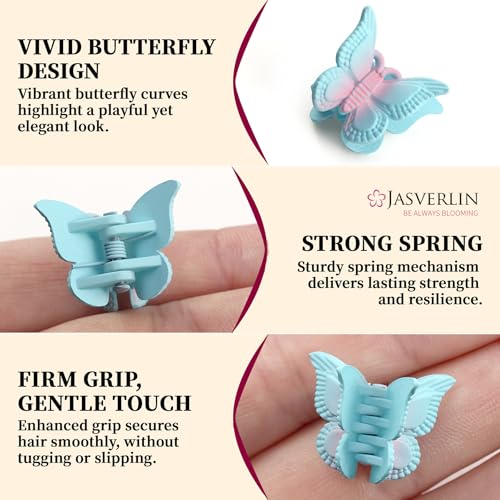 Mini Butterfly Hair Clips 50 Pcs - Cute Y2K Hair Accessories for Girls