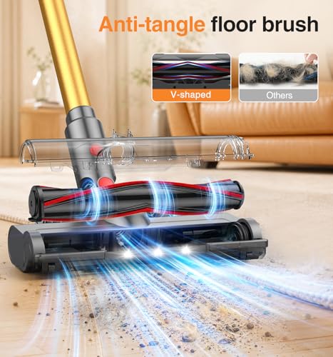 Natrogix Cordless Stick Vacuum, 45Min Runtime, 45000Pa Suction