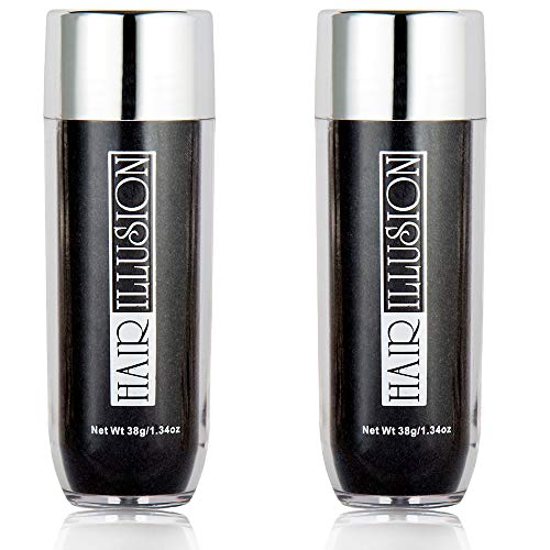 Hair Illusion Black Real Hair Fibers Thinning Hair 38g
