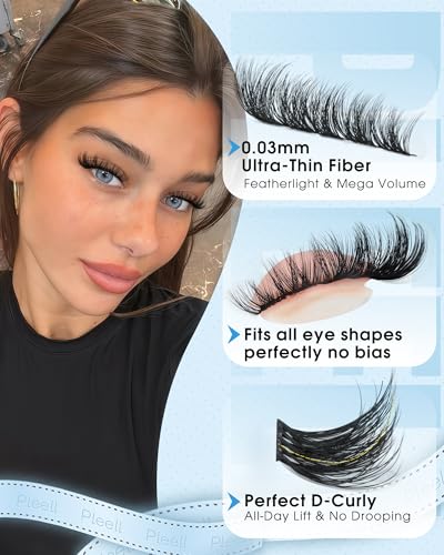 5D Fluffy Lash Clusters 12-18mm D-Curl Wispy Eyelashes