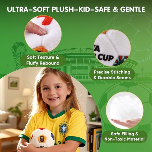 FIFA World Cup 2026 Mini Soccer Ball Plush Keychain 4.72"