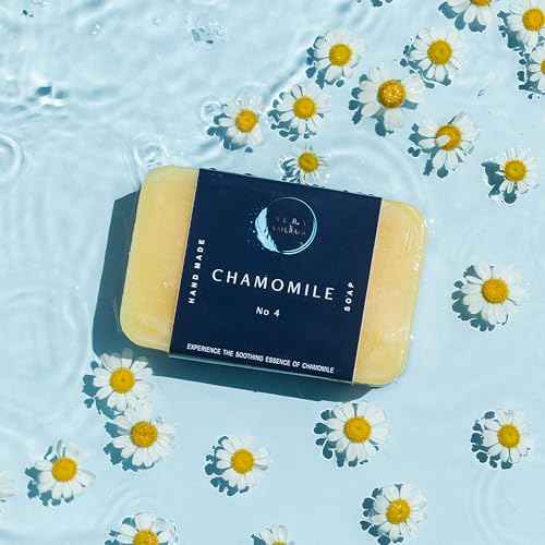 Mens Bar Soap Pack of 4 - Sandalwood, Lemon, Activated Carbon & Chamomile Scented Natural Soap for Men - 5.3oz Bar - Exfoliating Soaps for Men Body, Hand, Face - Male Soaps Gift Set