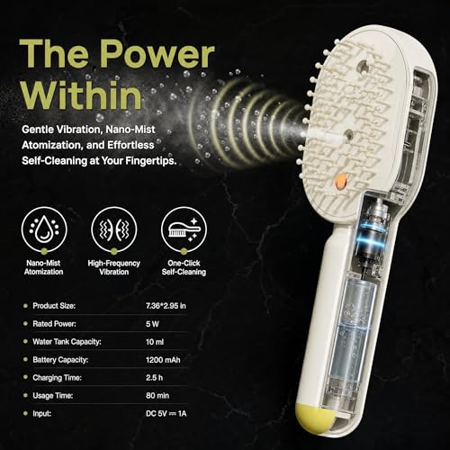 Electric Spray Air Cushion Massage Comb - Detangling Hair Brush