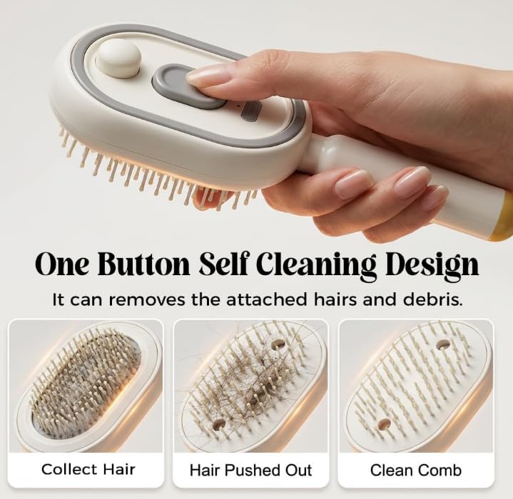 Electric Steam Brush for Hair - Deep Moisture & Frizz Control