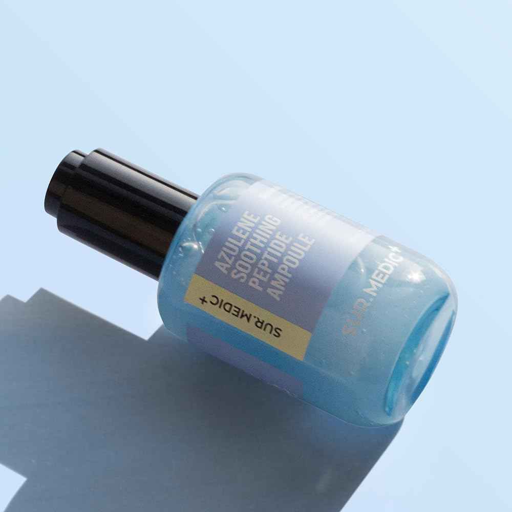 SURMEDIC AZULENE Moisturizing Soothing Ampoule, Hydrating Calming Relief Facial Serum for Dry Face, Sensitive Skin, Barrier Repair, Korean Skin Care 80ml, 2.7 oz
