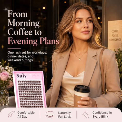 SULV Lash Clusters 144Pcs D Curl 8-20mm Eyelash Extensions
