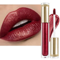 Long Lasting Waterproof Burgundy Metallic Lipstick - Ilembane