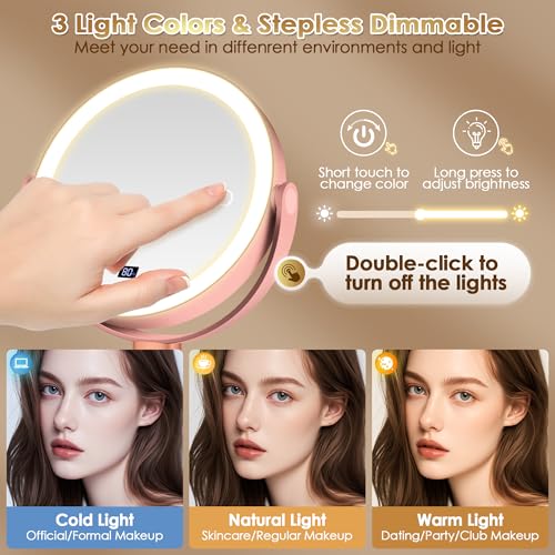 MIYADIVA 30X Magnifying Makeup Mirror with Lights & Digital Display