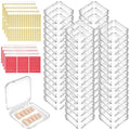 60-Piece Clear Nail Storage Box Organizer with Adhesive Strips