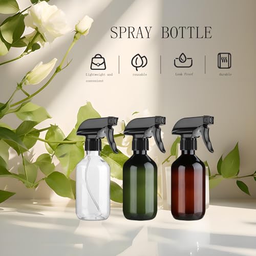 2 Pack Leakproof Spray Bottles 300ml - Dual Mist/Jet Nozzle