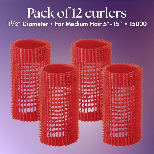 Olivia Garden Jet Set EZ Grip Self-Gripping Hair Curlers for Styling & Perming