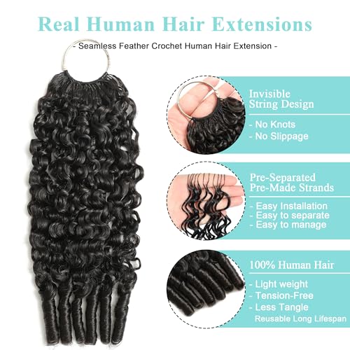 Burmese Curly Crochet Human Hair Designed for Miracle Knots Braids 18