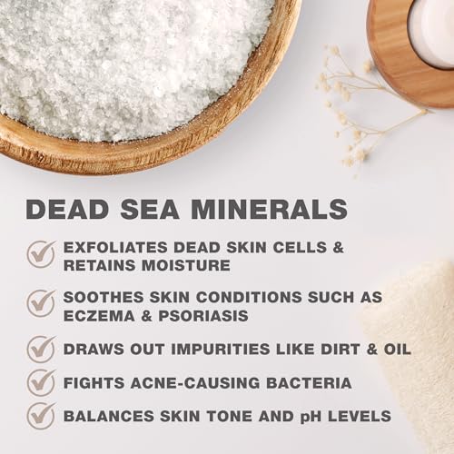 100% Pure Dead Sea Salt Bath Soak - 5Lb Fine Granules, Exfoliating Minerals