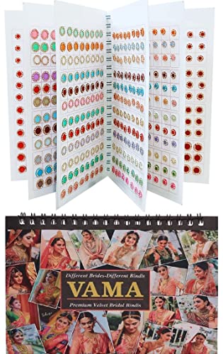 VAMA 960 Bindi Book - Pastel Multicolor Crystal Stone Stickers