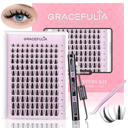 Manga Lash Clusters KIT 120PCS Anime and Doll Eye Eyelash Clusters, Spiky Natural Styles, DIY Extensions, Lightweight, Reusable 8 10 12 14 16 18mm