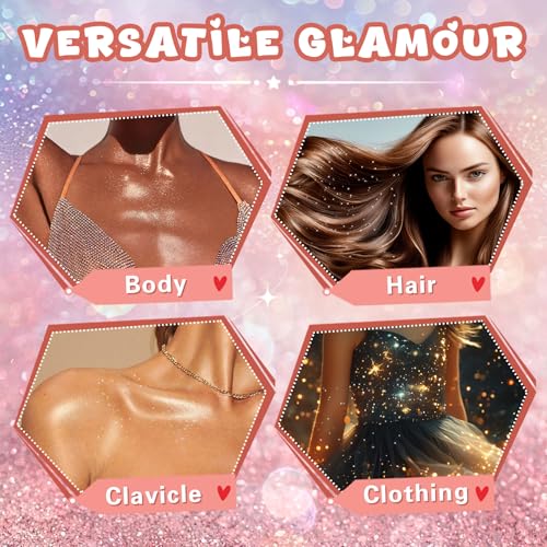 Holographic Glitter Spray for Hair & Body - Long-Lasting Shine