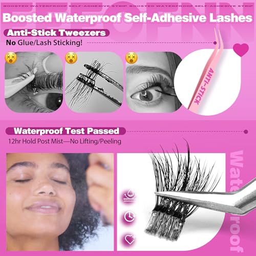 Self Adhesive Lash Clusters - Fluffy Glueless Extensions 10-16mm