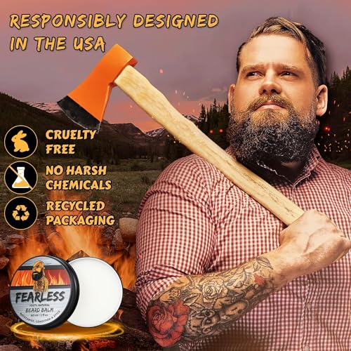 Beard Balm (2 oz, 5 Pack), 100% Natural Beard Conditioning & Styling Balm, Designed for Rugged, Active, or Outdoorsy Men, Includes Shea Butter, Natural Beeswax, Cedarwood Oil, Claev is a US Company