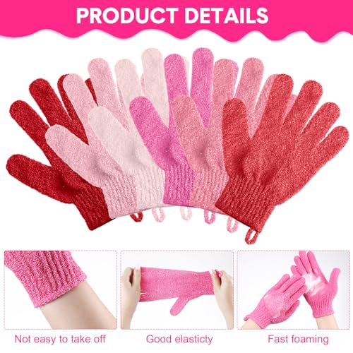 Exfoliating Bath Gloves 90 Pcs (45 Pairs) - Colorful Shower Body Scrubber