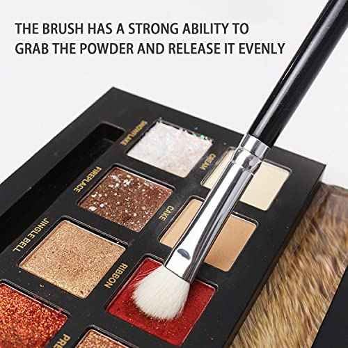 Highlighter Brush Fan Brush for Face Highlighting, Buffing and Blending With Powder Cream, Blusher Highlighter Applicator Makeup Tool