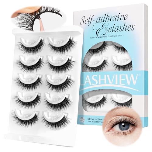 Self Adhesive Eyelashes 5 Pairs - No Glue Press On Lashes