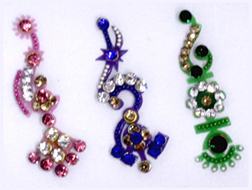 Bollywood Crystal Bindis Premium Rhinestone Stickers Self-Adhesive