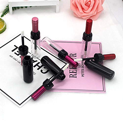 10 Pcs 5ml Wine Bottle Lip Gloss Tubes with Wand - Clear
