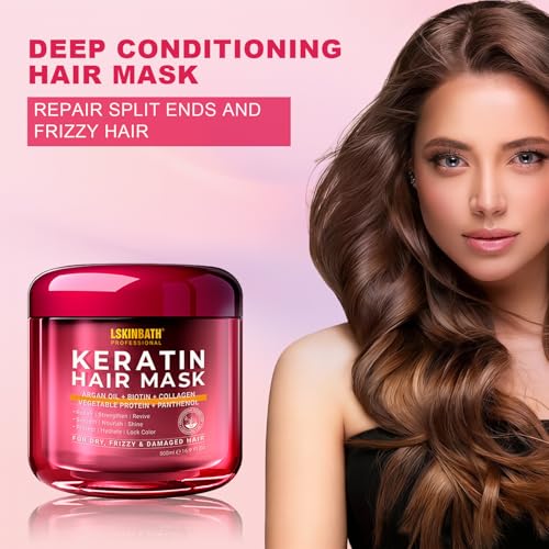Keratin & Collagen Hair Mask for Damaged Hair - 500ml
