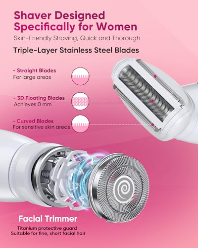 3-in-1 Electric Bikini Trimmer for Women - USB Rechargeable & Waterproof